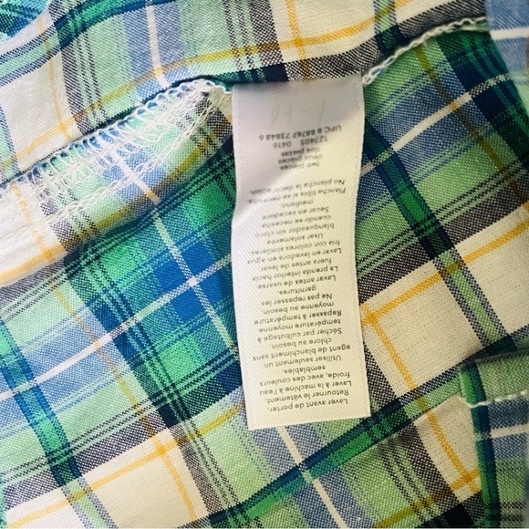 Carter’s casual plaid green white cotton shirt buttons down, long sleeves Boy 3T - Picture 9 of 9